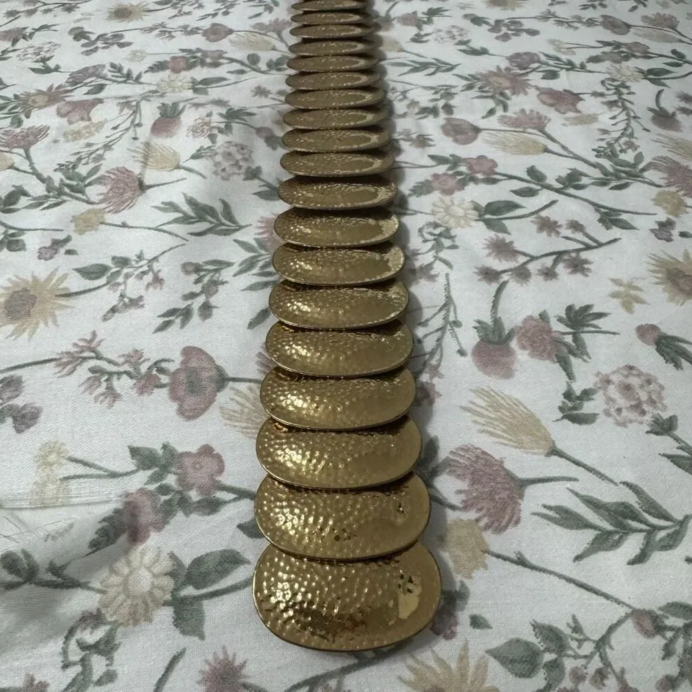 Vintage Gold Tone Medallion Stretch Belt